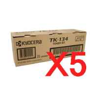 5 x Genuine Kyocera TK-134 Toner Cartridge FS-1300D FS-1028MFP