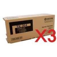 3 x Genuine Kyocera TK-354 Toner Cartridge FS-3040MFP FS-3540MFP