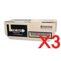 3 x Genuine Kyocera TK-364 Toner Cartridge FS-4020DN FS4020DN