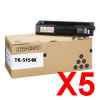5 x Genuine Kyocera TK-5144K Black Toner Cartridge P6130 M6030 M6530