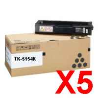 5 x Genuine Kyocera TK-5154K Black Toner Cartridge P6035 M6535