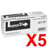 5 x Genuine Kyocera TK-5164K Black Toner Cartridge P7040