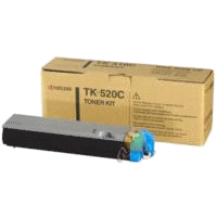 1 x Genuine Kyocera TK-520C Cyan Toner Cartridge FS-C5015N