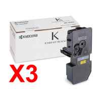 3 x Genuine Kyocera TK-5224K Black Toner Cartridge P5021 M5521