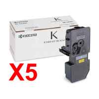 5 x Genuine Kyocera TK-5224K Black Toner Cartridge P5021 M5521