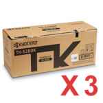 3 x Genuine Kyocera TK-5284K Black Toner Cartridge P6235