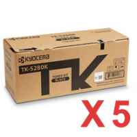5 x Genuine Kyocera TK-5284K Black Toner Cartridge P6235