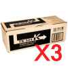 3 x Genuine Kyocera TK-544K Black Toner Cartridge FS-C5100DN