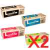 2 Lots of 4 Pack Genuine Kyocera TK-544 Toner Cartridge Set FS-C5100DN