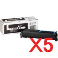 5 x Genuine Kyocera TK-554K Black Toner Cartridge FS-C5200DN