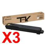 3 x Genuine Kyocera TK-8119K Black Toner Cartridge M8124 M8130