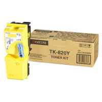1 x Genuine Kyocera TK-820Y Yellow Toner Cartridge FS-C8100DN