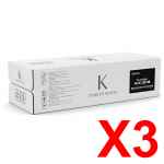 3 x Genuine Kyocera TK-8729K Black Toner Cartridge TASKAlfa-7052ci 8052ci