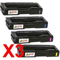 3 Lots of 4 Pack Compatible Lanier SPC232 SPC242 SPC312 SPC320 Toner Cartridge Set