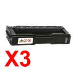 3 x Compatible Lanier SPC232 SPC242 SPC312 SPC320 Black Toner Cartridge 406483