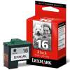 1 x Genuine Lexmark #16 Black Ink Cartridge 10N0016