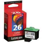 1 x Genuine Lexmark #26 Colour Ink Cartridge 10N0026