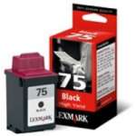 1 x Genuine Lexmark #75 Black Ink Cartridge High Yield 12A1975