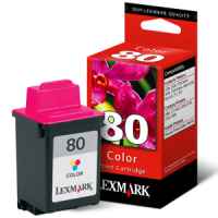 1 x Genuine Lexmark #80 Colour Ink Cartridge 12A1980