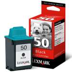 1 x Genuine Lexmark #50 Black Ink Cartridge 17G0050