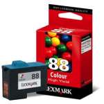 1 x Genuine Lexmark #88 Colour Ink Cartridge High Yield 18L0000