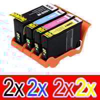 8 Pack Compatible Lexmark #220XL Ink Cartridge Set High Yield (2BK,2C,2M,2Y) 14L0175AAN 14L0176AAN 14L0177AAN 14L0174AAN