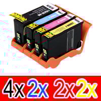 10 Pack Compatible Lexmark #150XL Ink Cartridge Set High Yield (4BK,2C,2M,2Y) 14N1615AAN 14N1616AAN 14N1618AAN 14N1614AAN