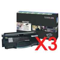 3 x Genuine Lexmark E120 E120N Toner Cartridge Return Program