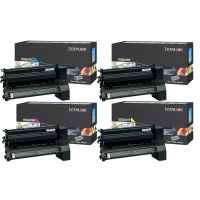 4 Pack Genuine Lexmark C752 C760 C762 X762 Toner Cartridge Set Return Program