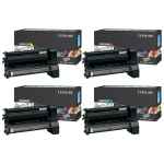 4 Pack Genuine Lexmark C752 C760 C762 X762 Toner Cartridge Set High Yield Return Program