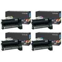 4 Pack Genuine Lexmark C752 C760 C762 X762 Toner Cartridge Set High Yield Return Program