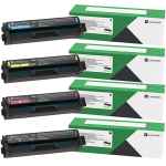 4 Pack Genuine Lexmark CX431 CX431adw 20N30K/C/M/Y Toner Cartridge Set Return Program