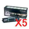 5 x Genuine Lexmark E230 E232 E330 E332 Toner Cartridge Standard Yield Return Program