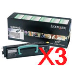3 x Genuine Lexmark E330 E332 E342 Toner Cartridge High Yield Return Program