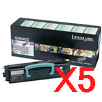 5 x Genuine Lexmark E330 E332 E342 Toner Cartridge High Yield Return Program