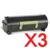 3 x Genuine Lexmark MS310 MS410 MS510 MS610 503H Toner Cartridge High Yield Return Program