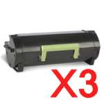 3 x Genuine Lexmark MS310 MS410 MS510 MS610 503H Toner Cartridge High Yield Return Program