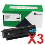 3 x Genuine Lexmark MS331 MS431 MX431 556H Toner Cartridge High Yield Return Program