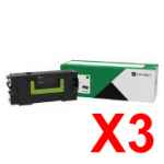 3 x Genuine Lexmark MX721 MX722 MS823 MS826 MX826 58D6000 Toner Cartridge Return Program