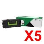 5 x Genuine Lexmark MX721 MX722 MS823 MS826 MX826 58D6000 Toner Cartridge Return Program