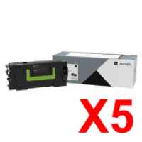 5 x Genuine Lexmark MX721 MX722 MS823 MS826 MX826 58D6X0E Toner Cartridge Extra High Yield Return Program