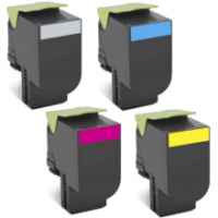 4 Pack Genuine Lexmark CS310 CS410 CS510 708K/C/M/Y Toner Cartridge Set Return Program