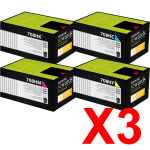 3 Lots of 4 Pack Genuine Lexmark CS310 CS410 CS510 708HK/C/M/Y Toner Cartridge Set High Yield Return Program