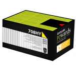 1 x Genuine Lexmark CS310 CS410 CS510 708HY Yellow Toner Cartridge High Yield Return Program