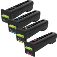 4 Pack Genuine Lexmark CS820 CX825 CX860 72K60K/C/M/Y Toner Cartridge Set Return Program