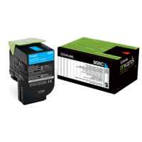 1 x Genuine Lexmark CX310 CX410 CX510 808C Cyan Toner Cartridge Return Program