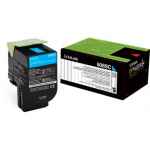 1 x Genuine Lexmark CX310 CX410 CX510 808SC Cyan Toner Cartridge Return Program