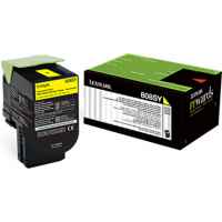 1 x Genuine Lexmark CX310 CX410 CX510 808SY Yellow Toner Cartridge Return Program