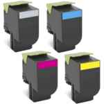 4 Pack Genuine Lexmark CX510 808XK/C/M/Y Toner Cartridge Set Extra High Yield Return Program