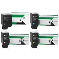 4 Pack Genuine Lexmark CX735 CX735adse 81C1XK/C/M/Y Toner Cartridge Set Extra High Yield Return Program